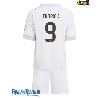Real Madrid Endrick #9 Echipament de Fotbal Replică 2025-26 Copii Acasa (+ Șorturi)